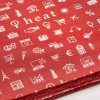 Red Printed Tissue Paper